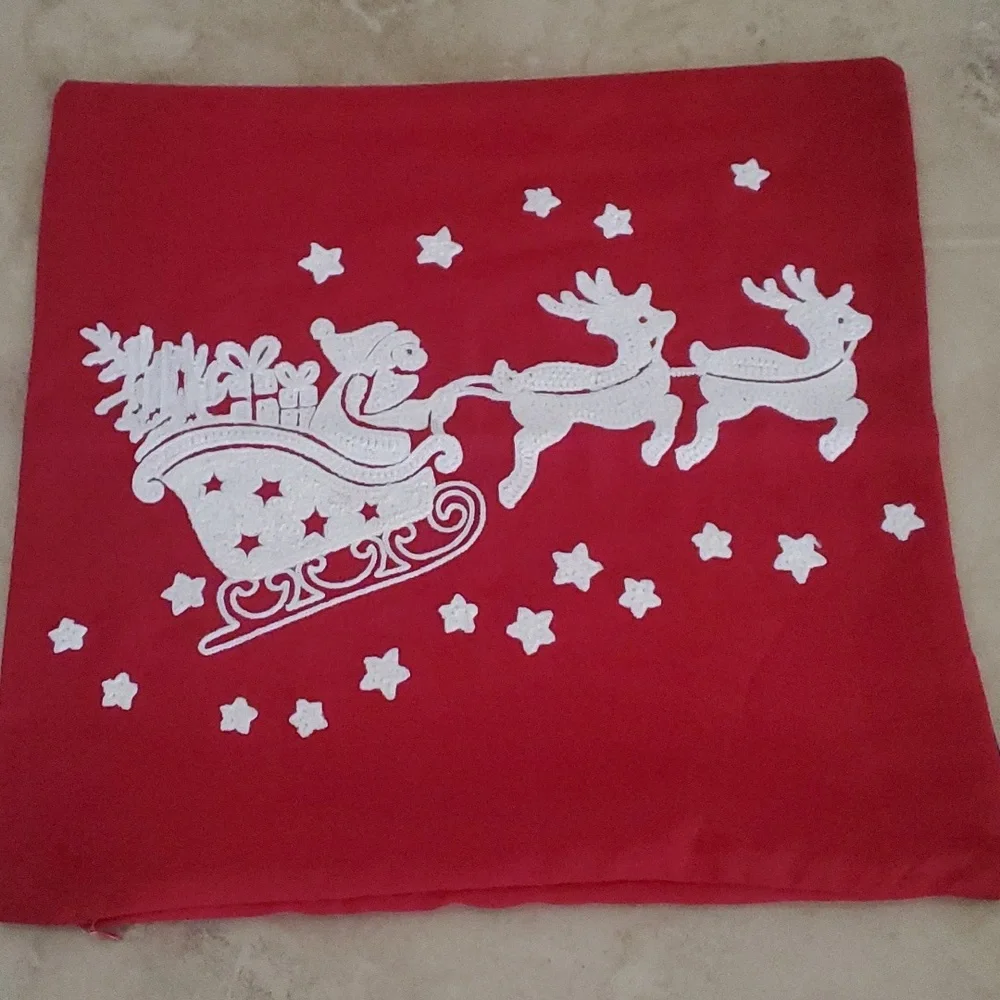 2D Santa Pillow Cover